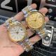Copy Rolex Datejust Two Tone Gold Dial With Rolex Jubilee Bracelet Diamonds Watches (9)_th.jpg